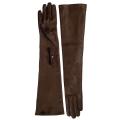 Prada Women's Chesnut Brown Leather Gloves