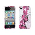 Premium Apple iPhone 4/ 4S Purple Flower White Protector Case