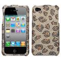 Premium Apple iPhone 4/ 4S Gold Leopard Rhinestone Case