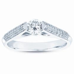 14k White Gold 1/2ct TDW Diamond Engagement Ring (H-I, I1)