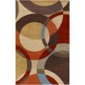 Hand-tufted Contemporary Multi Colored Circles Igbo Wool Geometric Rug (10' x 14')