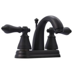 Oil Rubbed Bronze Double Handle Bathroom Faucet
