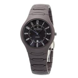 Skagen Men's Brown Ceramic Date Watch