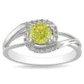 Miadora 14k Gold 5/8ct TDW Yellow and White Diamond Ring