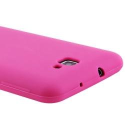 Hot pink Silicone Skin Case for Samsung Galaxy Note N7000