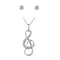 Icz Stonez Sterling Silver Cubic Zirconia Musical Note Jewelry Set (7/8ct TGW)