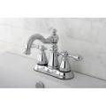 Transitional Double-handle Chrome Bathroom Faucet