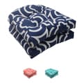 Pillow Perfect Navy Outdoor Carmody Wicker Seat Cushion (Set of 2)