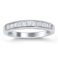 Platinum 1/2ct TDW Princess-cut Diamond Channel Wedding Band (H-I, I1-I2)
