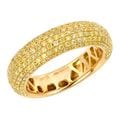 18k Yellow Gold 1ct TDW Yellow Diamond Pave Band