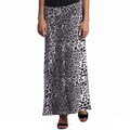 Tabeez Women's Animal Print Foldover Maxi Skirt