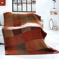 Bocasa Red Check Woven Throw Blanket