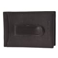 Jospeh Abboud Men's Brown Leather Super Slim Money Clip Wallet