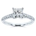 14k Gold 1 1/6ct TDW Princess or Round Solitaire Diamond Engagement Ring (H-I, I1-I2)
