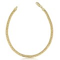 Fremada 14k Yellow Gold 4-mm Flat Byzantine Bracelet