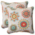 Pillow Perfect Outdoor Fairington Aqua18.5-inch Throw Pillows (Set of 2)