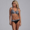 Jantzen Black Halter Bikini with Fold-over Hipster Bottoms