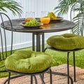 Hunter Green 15-inch Polyester Round Outdoor Bistro Chair Cushions (Set of 2)