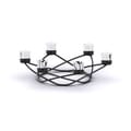Round Waves Black Wroght Iron Candleholder/ Centerpiece