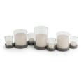 Bubbles Glass/ Iron Multiple Candle Holder