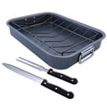 KitchenWorthy Non-Stick Roasting Pan and Carving Set