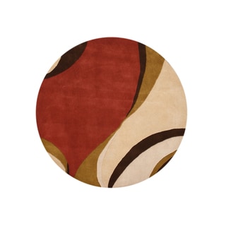 Handmade Alliyah Beige Blended Wool Area Rug (6' Round)