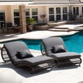 Christopher Knight Home Miller Grey Wicker Lounge Chairs (Set of 2)