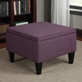 Portfolio Engle Amethyst Purple Linen Table Storage Ottoman