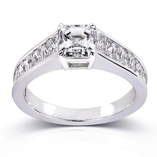 14k White Gold 2 1/3ct TDW Certified Diamond Engagement Ring (H, SI1)