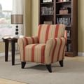 Portfolio Seth Red Stripe Curved Back Arm Chair