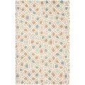 Martha Stewart Spring Wheel Mosaic Milk Pail Blue Cotton Rug (3' 9 x 5' 9)