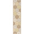 Martha Stewart Quilt Opal/ Grey Cotton Rug (2' 3 x 10')