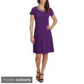 Lennie for Nina Leonard Women's Pebbled Necklace Dress