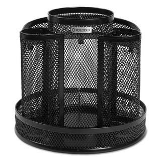 Rolodex Black Wire Mesh Spinning Desk Sorter