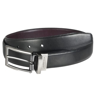 Geoffrey Beene Men's Reversible Top-stitched Dress Belt