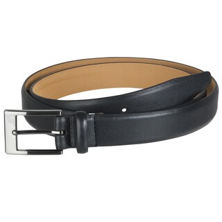 Geoffrey Beene Men's Classic Black Leather Belt