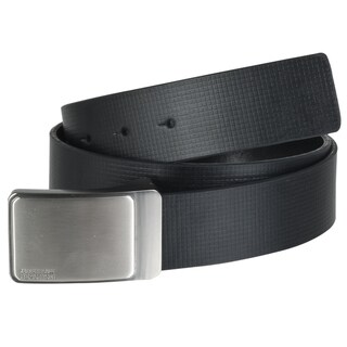 Kenneth Cole Reaction Men's Black Leather Square Buckle Belt