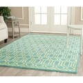 Safavieh Hand-knotted Mosaic Aqua/ Light Gold Wool/ Viscose Rug (9' x 12')
