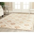 Safavieh Hand-knotted Mosaic Cream/ Light Brown Wool/ Viscose Rug (5' x 8')