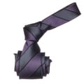 Republic Men's Purple/ Grey Striped Microfiber Neck Tie