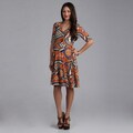 24-7 Comfort Apparel Faux Wrap Maternity Dress