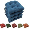 Blazing Needles Microsuede 16-inch U-shaped Dining Chair Cushions (Set of 4)