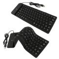 Black BasAcc Portable Flexible Silicone Folding USB Keyboard
