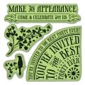 Inkadinkado Party Invites Cling Stamps Sheet