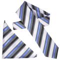 Boston Traveler Men's Diagonal Stripe Microfiber Tie and Hanky Set