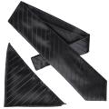 Boston Traveler Men's Diagonal Stripe Microfiber Tie and Hanky Set