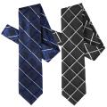 Boston Traveler Men's Window Pane Print Microfiber Tie and Hanky Set