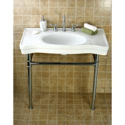 Imperial Vintage Wall-mount Chrome Pedestal Bathroom Sink