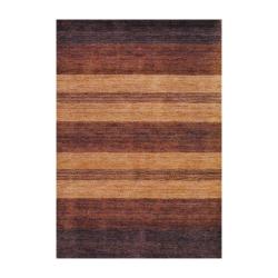 Indo Hand-knotted Tibetan Brown Wool Rug (4' x 6')