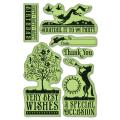 Inkadinkado Woodland Celebration 4x6-inch Rubber Cling Stamps (1 Sheet)